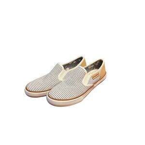 Tommy Bahama Canvas Slip On Shoes Sneaker Casual Blue White Stripe Women’s 7.5